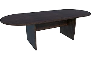 Euromof Mesa de Juntas Ovalada. 240x100 cm. Color Wengué