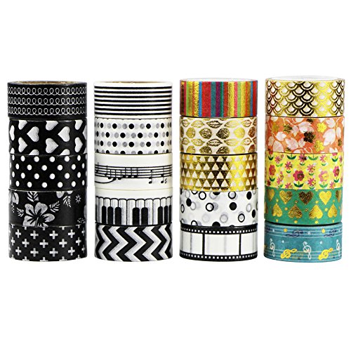 EDGEAM Washi Tape 20 piezas cinta adhesiva banda decorativa Masking Tape EDGEAM Washi Tape 20 piezas cinta adhesiva banda decorativa Masking Tape
