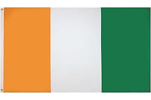 AZ FLAG - Drapeau Côte d'Ivoire - 150x90 cm - Polyester léger - Drapeau Ivoirien Avec Oeillets Métalliques Intégrés - 80g