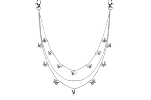 ZMREN Chaînes de Jeans Chaîne de Pantalon, Chaîne de Pantalon Punk Gothique de Mode Hip Hop en Métal pour Hommes Femmes