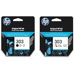HP 303 - Lote de cartuchos originales en negro y en color para impresora HP ENVY Photo de las series 6230, 7100, 7130, 7134, 7800, 7830 y 7834