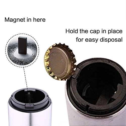 Kapselheber Push und Pull, Flaschenöffner , Magnetischer Bierflaschenöffner -Kronkorken einfach öffnen mit Push Up & Pull, Ideal für für die Bar, Senioren oder Partygeschenk - 4