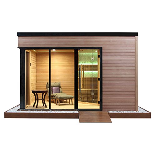 Preisvergleich Produktbild EO-SPA Sauna LT08 rote Zeder 400x300 9kW Vitra Combi