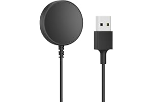 TiMOVO QI bezprzewodowa ładowarka kompatybilna z Samsung Galaxy Watch Active/Active 2, zamiennik magnetyczny stojak do ładowarki z kablem do ładowania USB pasuje do zegarka Galaxy Active / Active 2 - czarna