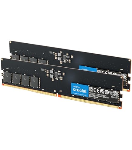 メモリー Crucial DDR5 Pro 32GB (2x16GB) Crucial Pro RAM DDR5 32Go Kit (2x16Go) 5600MHz, Intel XMP 3.0