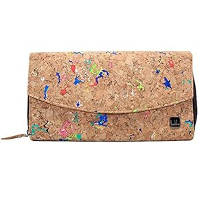 Cork Vegan Purse Wallet , Boshiho Women's Wallet Large Capacity Smart Phone Clutch Zip Long purse with Card Holder Coin Pocket Vegan Gift