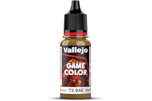 Vallejo Game Color Peinture Acrylique Marron Cuir Mat, 18 ml, Autonivelante, Système BSL, Idéale pour Figurines et Modèles.