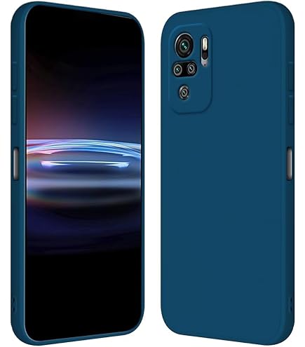 DESSEN Custodia Con Supporto Ad Anello Per Xiaomi Redmi Note 10 / Note 10s – TPU Morbido E PC Rigido, Con Piastra Magnetica, Colore Cielo Blu - 5