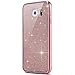 Price comparison product image Surakey Galaxy S6 Edge Case, Rhinestone Diamonds Ultra Thin Silicone Case Glitter Shock Absorbing Premium TPU Silicone Bumper Case Protective Shell Bumper For Samsung Galaxy S6 Edge,Rose Gold