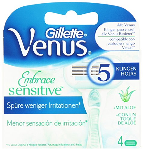 Gillette Venus Embrace Sensitive Rasierklingen, 4 Stück