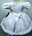 Stunning Baby Girls Maribou trim Christening Gown (6-12months)