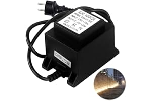 XEERUN Transformateur LED 24 V AC/AC, Bloc d'alimentation extérieur Transformateur IP67 pour éclairage LED et Pompes de Bassin