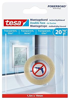 Tesa Rouleau de ruban de fixation TESA pour les surfaces transparentes et le verre