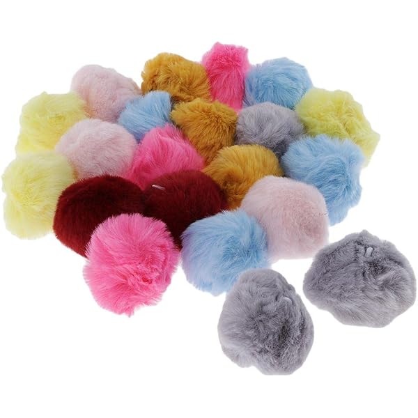 Zeyune 15 Pcs 6 Inch Large Faux Fur Pom Poms For Hats Craft Fluffy Balls With Snap