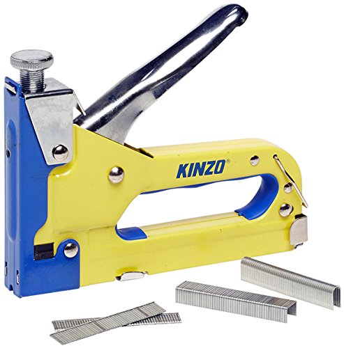 Kinzo Pinzatrice Graffettatrice Professionale 3 in 1 in Metallo con 1500 Punte Incluse, Multicolore, Media