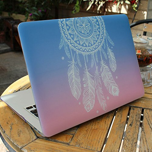 Batianda 15 Zoll MacBook Pro Retina Hülle,Dream Catcher Plastik Hartschale Schutzhülle Case für MacBook Pro 15 Retina (A1398) und Tastatur Abdeckung,Gradient Rosa - 6