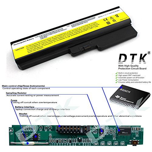 Dtk® Ultra Hochleistung Notebook Laptop Batterie Li-ion Akku für Lenovo 3000 G430 G430a G430l G430m G530 G530a N500 Series Ideapad G430 G550 G450 G450a G450m B460 B550 G455 G555 V460 V460a Z360 L06l6y02 L08l6c02 [11.1v 4400mah 6cells] - 2