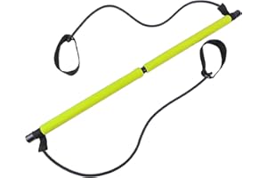 MOFIC Pilates Bar Kit, Portable Pilates Bar Resistance Band Yoga Pilates Stick, Pilates Exercise Resistance Band, Yoga Exercise Bar With Foot Loopss for Full Body Shaping Stretching Exercise