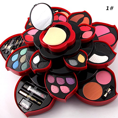 JaneDream 23 Color Eyeshadow Pressed Powder Blusher Lip Gloss Lip Pencil Mascara Lipstick Eyeliner Pen Pencil Sharpener Perfect Makeup Tools Kit Cosmetic Complete Set L01