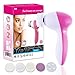 ChiTronic 5 in 1 Multi-Function Portable Facial Skin Care Electric Massager Scrubber with Facial Latex Brush Cosmetic Sponge (Batteries not included)