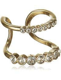 Dyrberg/Kern - Anillo de acero inoxidable con cristal, talla Medium