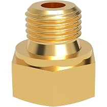 Produktbild von 4 Stück Messing-Reduzierkupplung – M10x1 Innengewinde Auf 1/2 Zoll BSP Außengewinde, Für Wasser, Gas & Öl