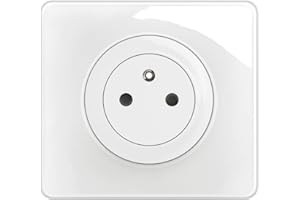 LEGRAND - Prise Electrique Murale avec Terre Céliane Surface Confort avec Plaque - Prise Affleurante avec Socle Rétractable - Blanc