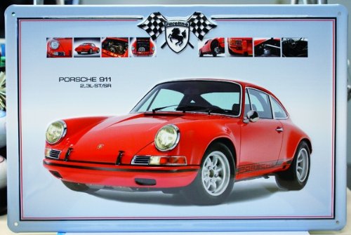 Preisvergleich Produktbild Schild Alu Artdeco Porsche 911 200x300mm