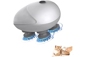 Mineup Massaggiatore elettrico per la testa, massaggiatore elettrico per gatti, cani, IPX7, impermeabile con 4 testine, massaggiatore per animali domestici, massaggiatore per tutto il corpo, corpo del