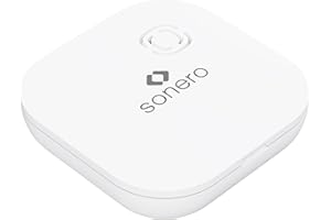 sonero Czujnik wody, zasilany bateryjnie, alarm dźwiękowy 70 dB, światło LED i głośnik, biały