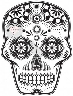 Sugar Skull Black - Temporary Tattoo by TempTatz