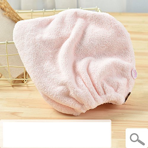 WLG Bonnet à Sec, Turban rembourré épais et Absorbant, Serviette sèche absorbante, Bonnet de Douche à séchage Rapide, Grande Capuche enveloppante