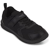 Liberty Force 10 Tiger Black School Shoes for Kids Boys & Girls | Comfortable School Shoes | Lightweight & Durable | Easy Slip-On & Velcro Closure | All Day Comfort, Anti-Slip Grip: 