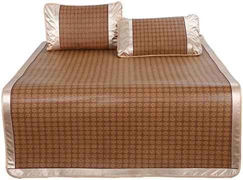 Summer Sleeping Cool Mat Foldable Natural Cold Fabric Breathable Student Storage Woven Smooth Polyester, 2 Colors, 9 Sizes Available (Color : A, Size : 200X220CM)