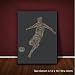 Feel Good Art Gallery Wrapped Box Canvas in Typographic Football Player Design (30 x 20 x 4 cm, Small, Multi-Colour on Black)
