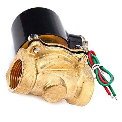 BQLZR AC 220V 3/4″“ Electric Solenoid Valve Gas Water Fuels Air Black - 5