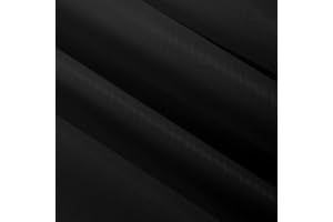 9KM DWLIFE 40D Waterproof Ripstop Nylon Fabric 5.6oz Nylon Sheets PU Coating Tear Resistant for Outdoor Cover Tent Kite Bag Material(Black,2 Meter(200cm x 152cm))