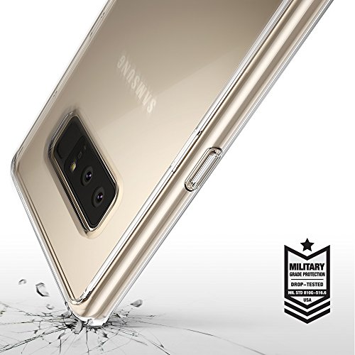 Funda Samsung Galaxy Note 8 Ringke  FUSION  Transparente al dorso del PC y frente al TPU  Tecnologia para proteccion a la caida  protectiva con armadura mejorada para Note8 - Transparente Clear
