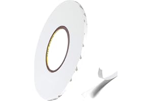 DRENKY Dwustronna taśma 9080, przezroczysta cienka taśma klejąca o dużej wytrzymałości długość 50 m, szerokość 6 mm, grubość 0,15 mm do scrapbookingu, sztuki i rzemiosła