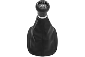 Anlseiod Schaltknauf 5 Gang für VW Passat 3B 3BG B5 2000-2005 Schaltkopf Gamaschenmanschette 3B0711113 Schwarz