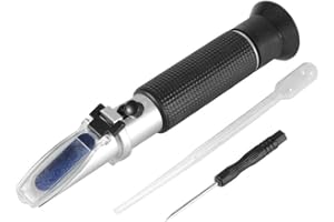 Abuycs Wine Refractometer for Testing Grape Wine Brewing, Wine Making, Measuring Sugar Content in Original Grape Juice, Predicting The Wine Alcohol Degree, Dual Scale of 0-40% Brix & 0-25% vol Alcohol