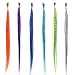 55PCS Synthetic Straight Multi-color Feathers Hairpiece Wig Hair Extension Beauty Tool