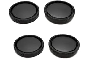 FANZR Front Body Cap + Rear Lens Cap Cover Compatible for Sony E-Mount fit A7RIV A7RIII A7RII A7III A7C A7S A6600 A6500 A6300 A5100 Camera (2 Pack)