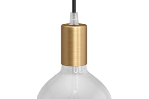 creative cables - Kit portalampada E27 cilindrico in Metallo - Conico, Bronzo Satinato