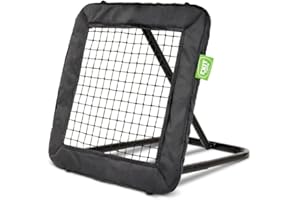 EXIT Toys Kickback Multi-sport Rebounder Net L - 124x124cm - Train your Ball Technique - For Football, Volleyball, Basketball, Handball and Hockey - Adjustable in 10+ positions - Easy to Move - Black