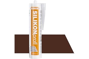 S-Polybond® Cartucho de silicona profesional de silicona de 310 ml, sellador para interior y exterior sanitario, cocina, silicona de construcción, etc. Sin MEKO (caoba RAL 8016, 1 cartucho)