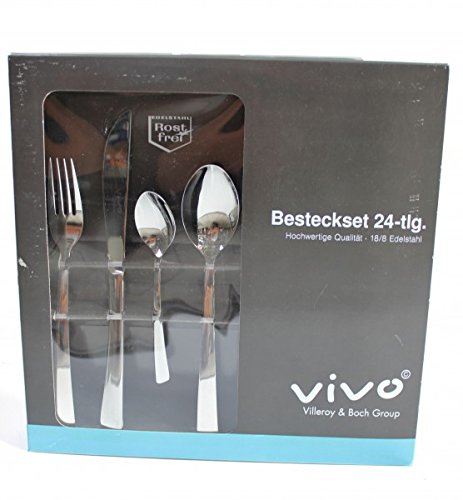 VILLEROY & BOCH Besteckset Vivo 24-tlg. Besteck VA Edelstahl Rostfrei 6 Personen - 2