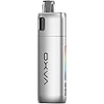 Oneo Pod Kit For Oxva Coils, Ergonomic AFC, 1600mah Large Battery, Metal Body Design, Durability & Reliability, Adjustable RGB Lights, TVDC, 2ml Cartridge No Nicotine, (Cool Silver)