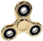 Spinner Fidget Spielzeug für die Hand / Finger als Ablenkung aus Teilcarbon mit Drei / Trio Kugellager Perfekt für ADS, ADHS, Angstzustände und Autismus Erwachsene Kinder (Gold Aluminiumlegierung)