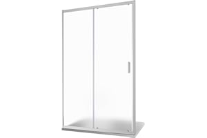 PARAMA Box Doccia Nicchia 120cm Apertura Scorrevole Vetro Temperato 6mm Stampato Profili Cromati h185cm mod. Tonga